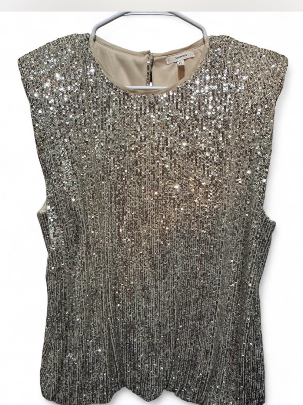 Maurices Silver Sequin Sleeveless blouse